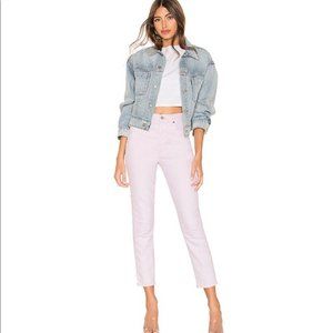 CITIZENS OF HUMANITY OLIVIA lilac high rise crop jeans